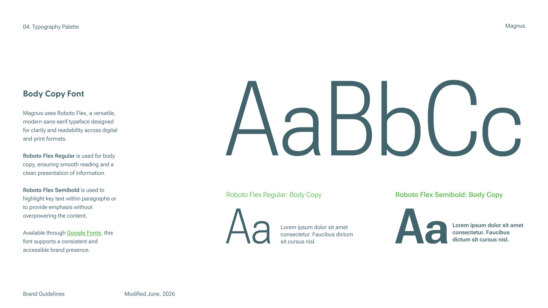 Magnus typography