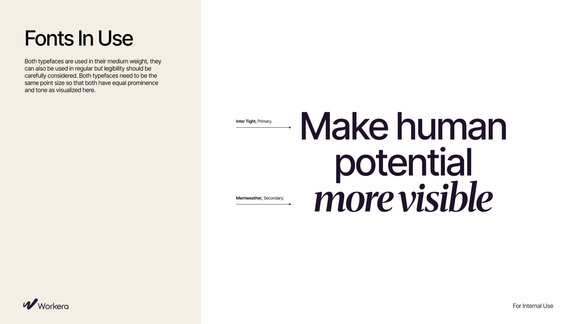 Typography in use: Make human potential more visible